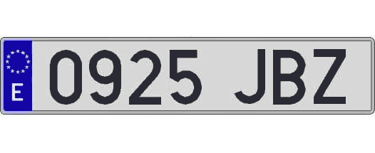 0925JBZ matricula larga