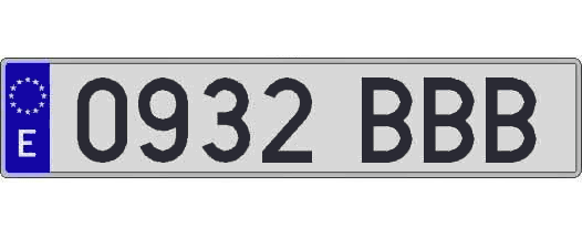 0932BBB matricula larga
