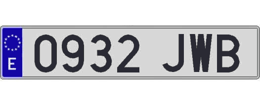 0932JWB matricula larga