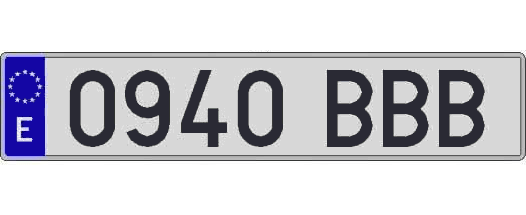 0940BBB matricula larga