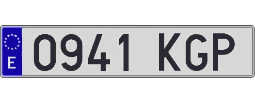 0941KGP matricula larga