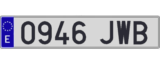 0946JWB matricula larga