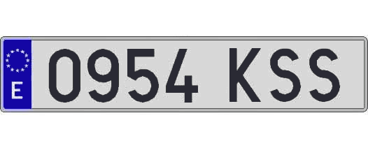 0954KSS matricula larga