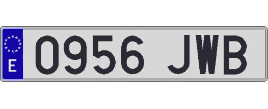 0956JWB matricula larga