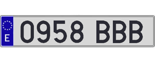 0958BBB matricula larga