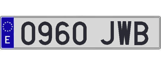 0960JWB matricula larga