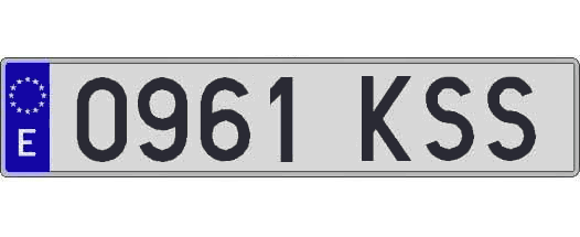 0961KSS matricula larga