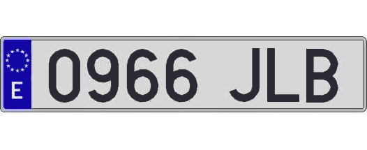 0966JLB matricula larga