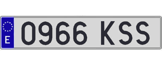 0966KSS matricula larga