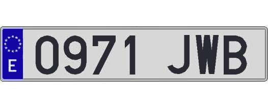 0971JWB matricula larga