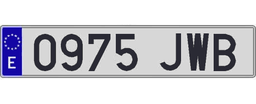 0975JWB matricula larga