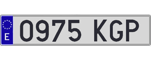 0975KGP matricula larga
