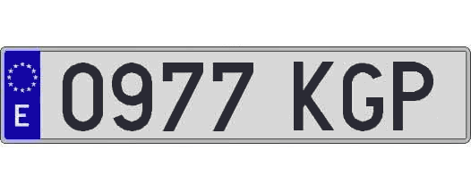 0977KGP matricula larga