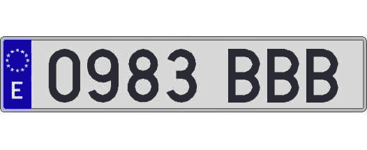0983BBB matricula larga