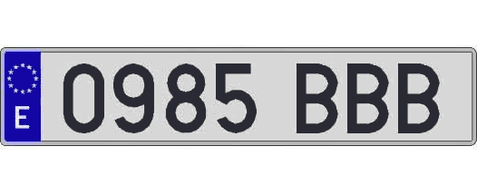 0985BBB matricula larga