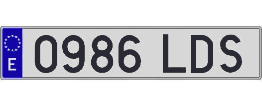 0986LDS matricula larga