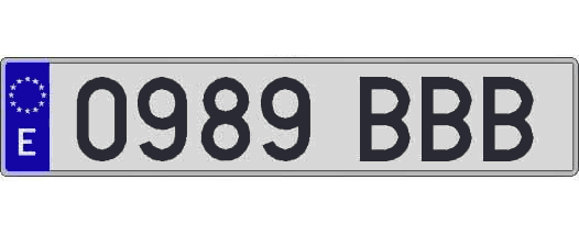 0989BBB matricula larga