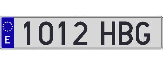 1012HBG matricula larga