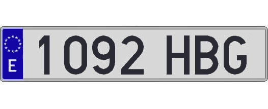 1092HBG matricula larga