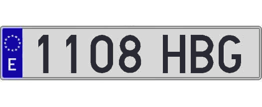 1108HBG matricula larga