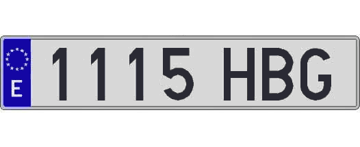 1115HBG matricula larga