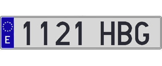 1121HBG matricula larga