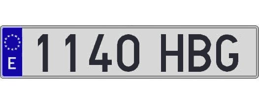 1140HBG matricula larga
