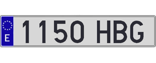 1150HBG matricula larga