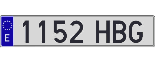 1152HBG matricula larga
