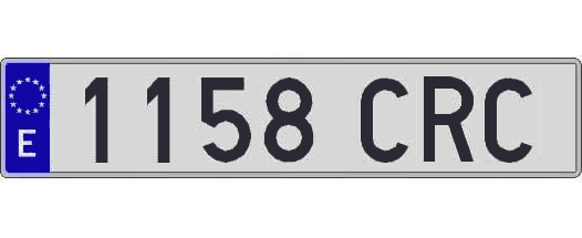 1158CRC matricula larga