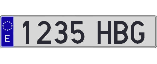 1235HBG matricula larga