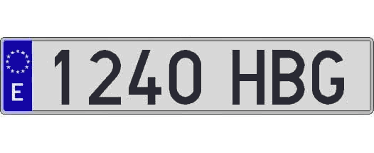1240HBG matricula larga