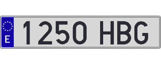 1250HBG matricula larga