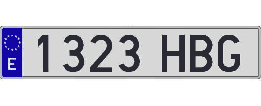1323HBG matricula larga
