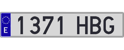 1371HBG matricula larga