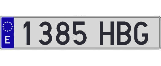 1385HBG matricula larga