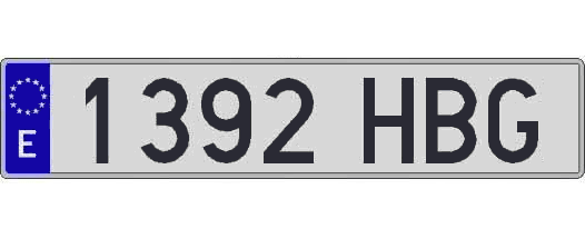 1392HBG matricula larga