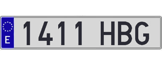 1411HBG matricula larga