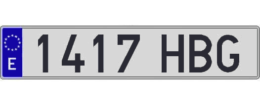 1417HBG matricula larga