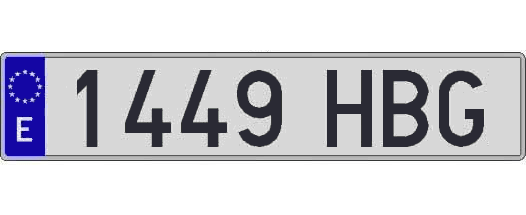 1449HBG matricula larga