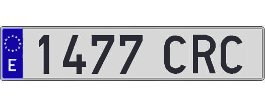 1477CRC matricula larga