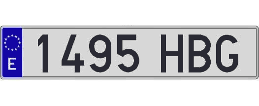 1495HBG matricula larga