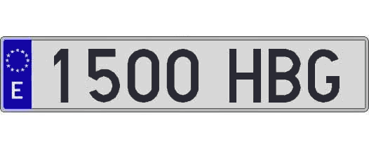 1500HBG matricula larga