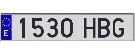 1530HBG matricula larga