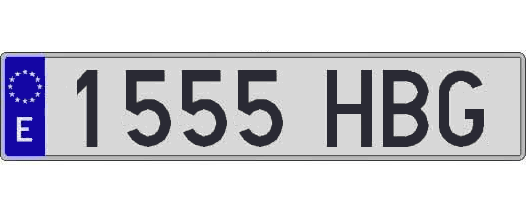 1555HBG matricula larga