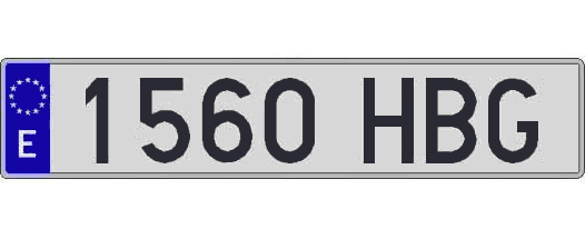 1560HBG matricula larga
