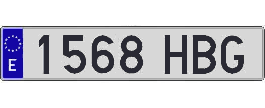 1568HBG matricula larga