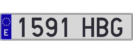 1591HBG matricula larga