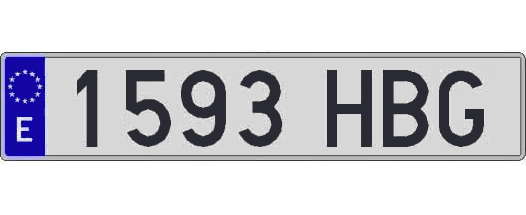 1593HBG matricula larga