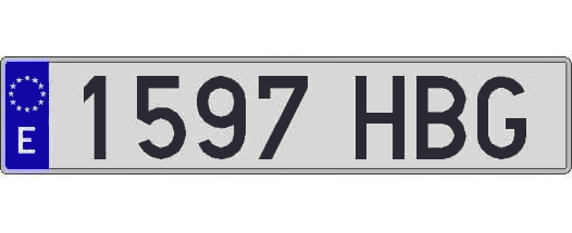 1597HBG matricula larga